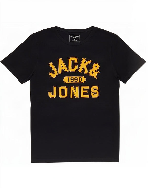 Jack & Jones Herre grafisk T-shirt Top Stor marineblå bomuld