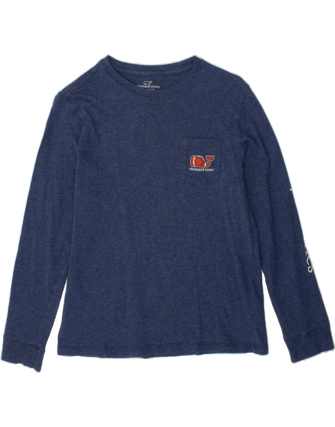 VINEYARD VINES Boys Graphic Top Long Sleeve 12-13 Years Medium Blue Cotton Vintage Vineyard Vines and Second-Hand Vineyard Vines from Messina Hembry 