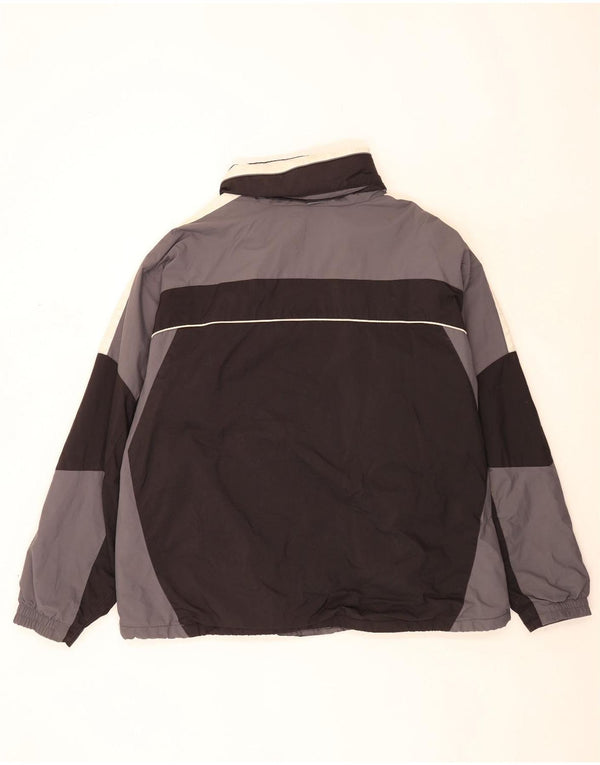 Columbia Herre Hooded Windbreaker Jacket UK 44 2XL Sort Colourblock Nylon