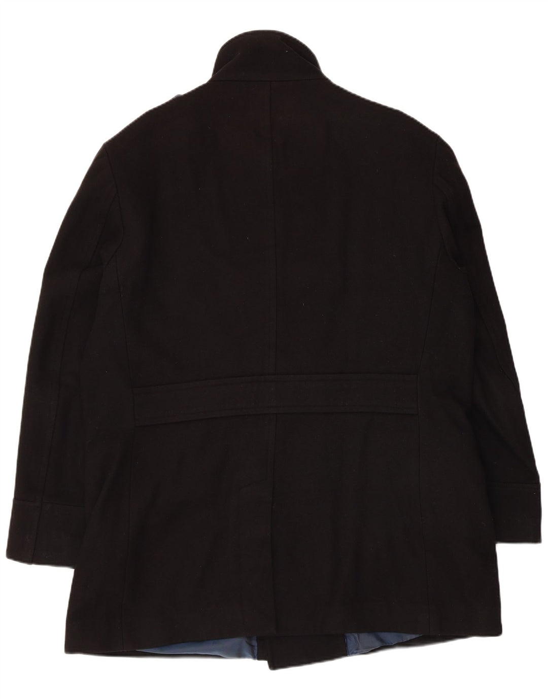 Marks & Spencer Herre Dobbeltradet Frakke UK 42 XL Sort Uld