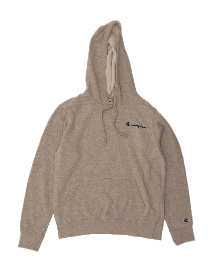 CHAMPION Mens Graphic Hoodie Jumper Small Grey Cotton Vintage Champion and Second-Hand Champion from Messina Hembry 