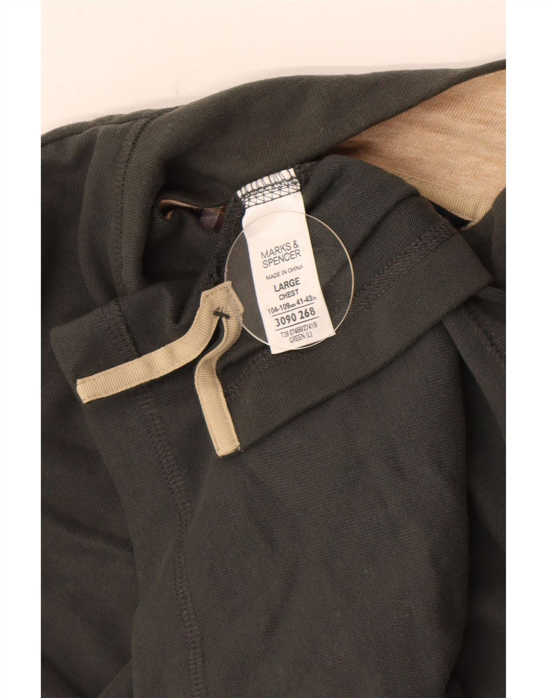 Marks & Spencer Herre Blue Harbor Zip Neck Top Langærmet Stor Grøn