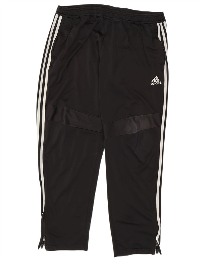 ADIDAS Womens Tracksuit Trousers UK 18 XL  Black Polyester