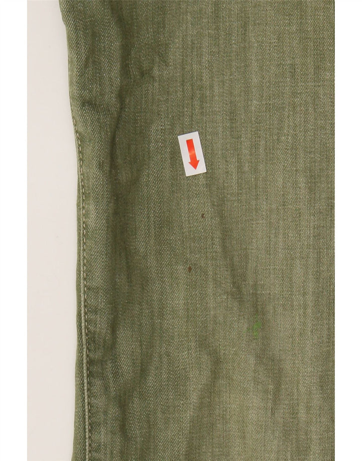 TRUSSARDI Womens Straight Jeans W31 L31 Green Cotton
