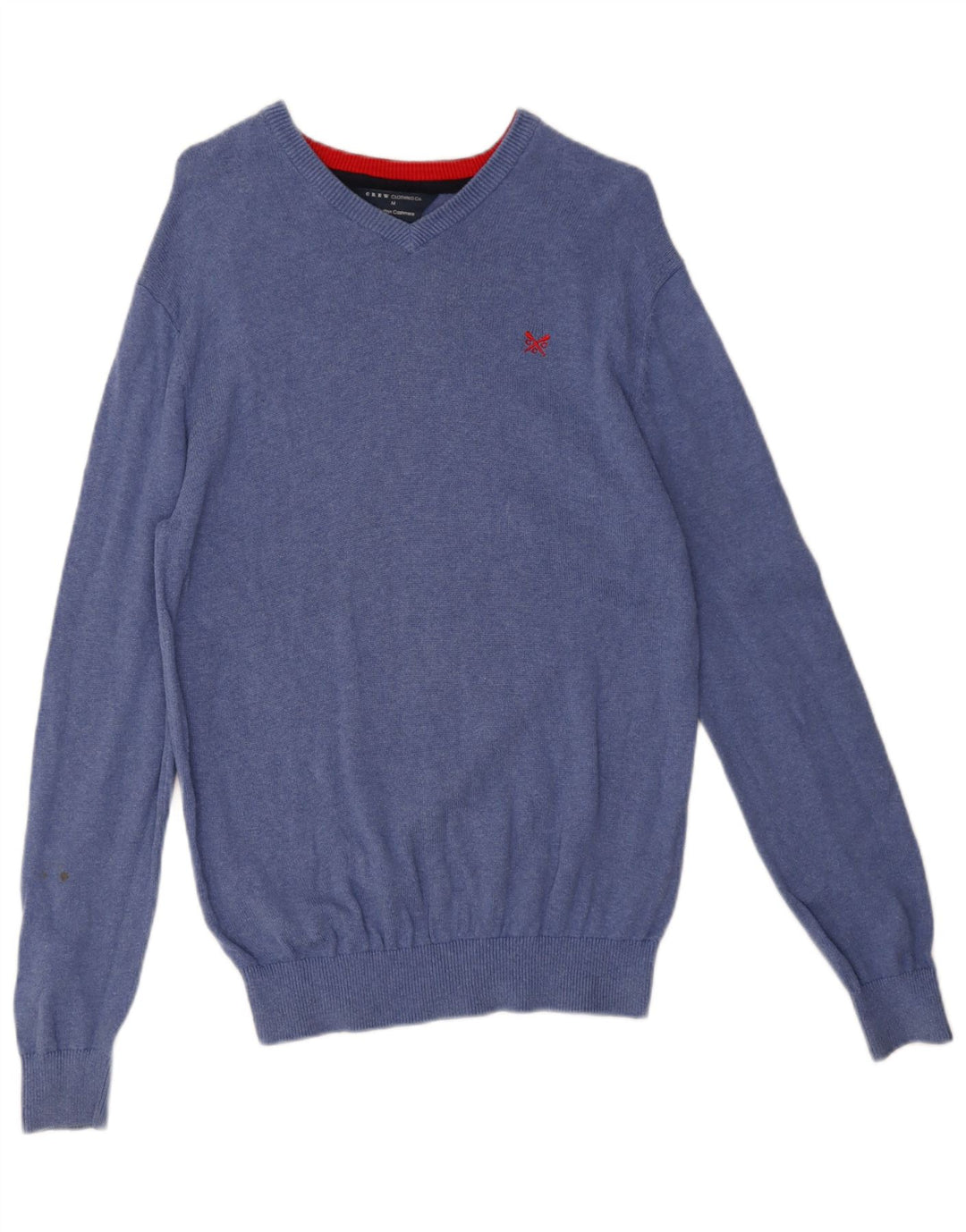 Besætningstøj Herre V-hals sweater Medium blå bomuld