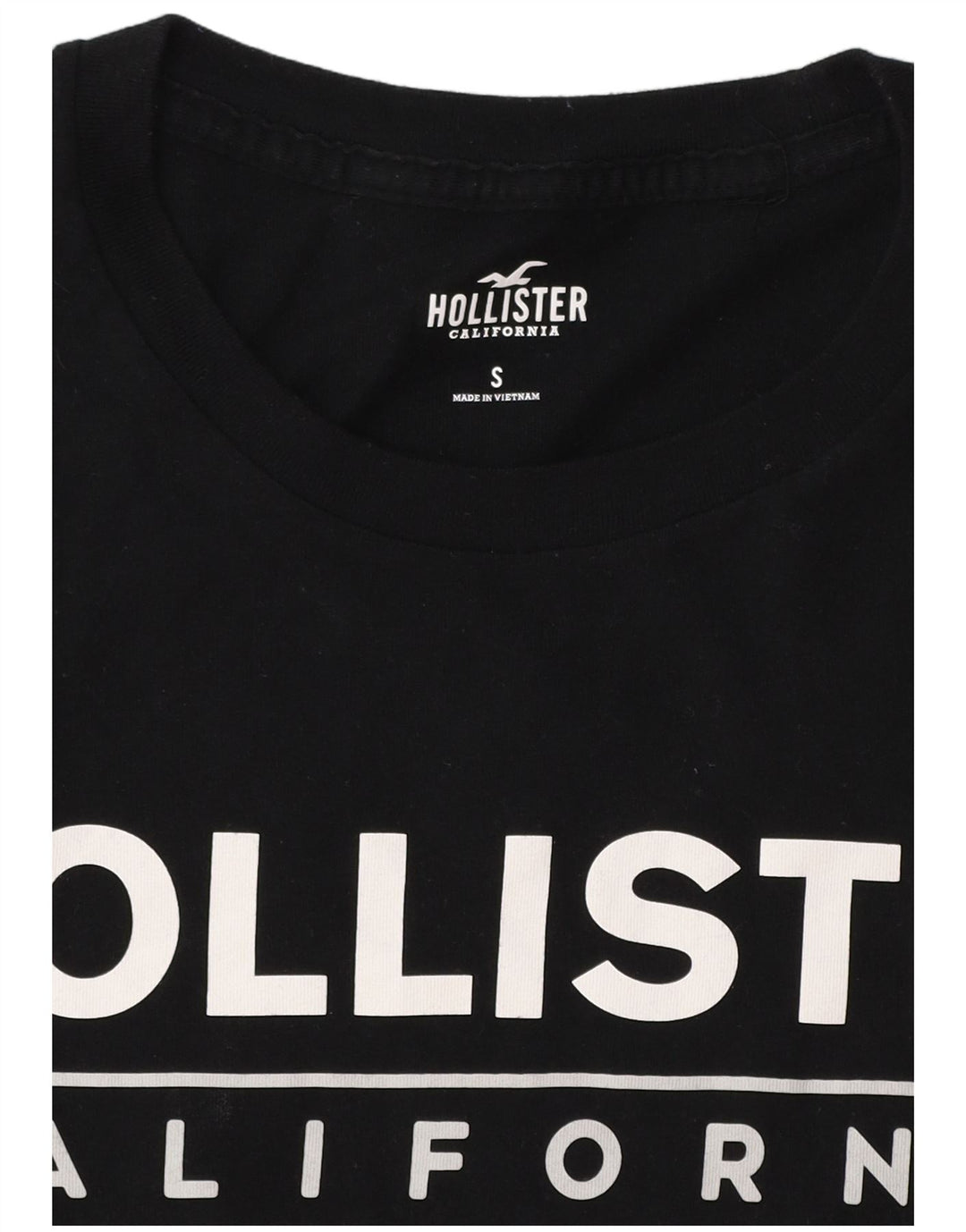 HOLLISTER Herre grafisk T-shirt Top Lille Sort Colourblock