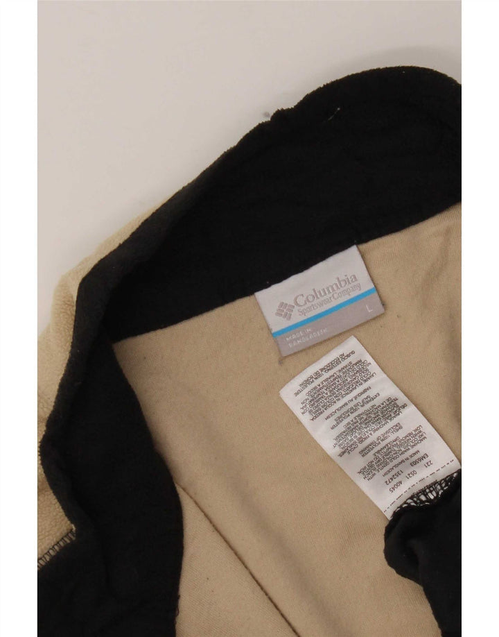 Columbia Herre lynlås hals Fleece Jumper Stor Beige Colourblock Polyester