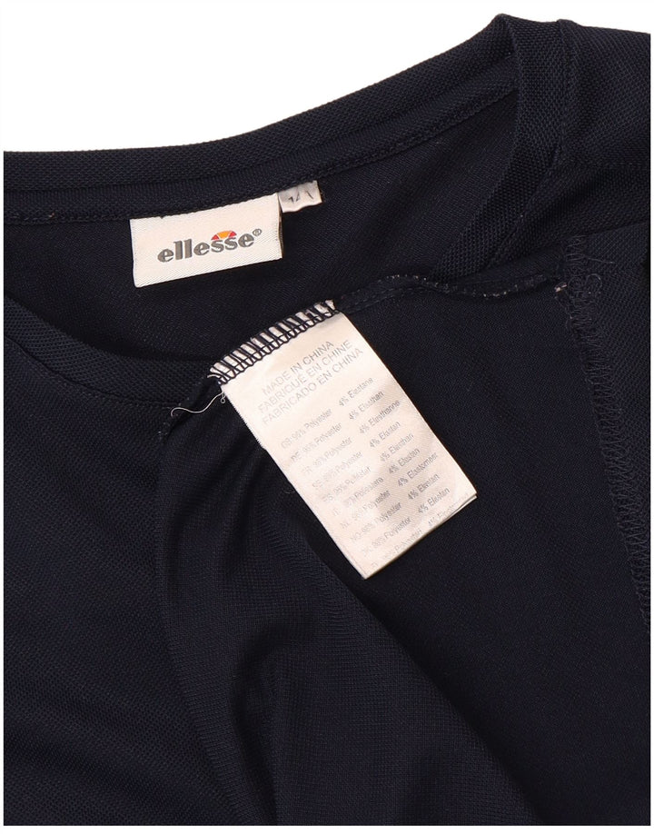 ELLESSE drenge T-shirt top 13-14 år marineblå polyester