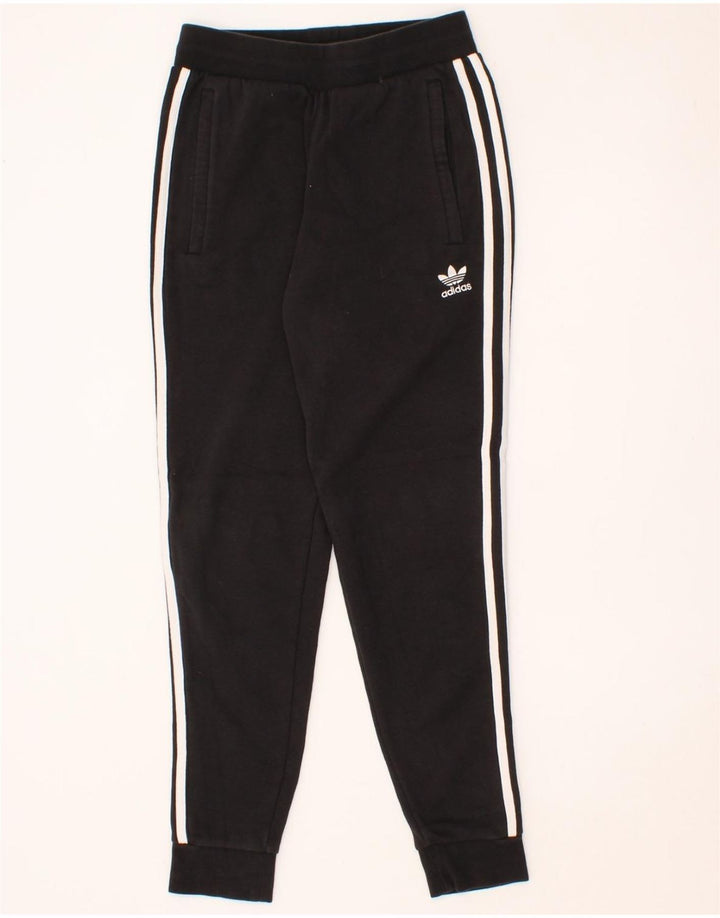 ADIDAS Mens Tracksuit Trousers Joggers Small  Black Cotton Vintage Adidas and Second-Hand Adidas from Messina Hembry 
