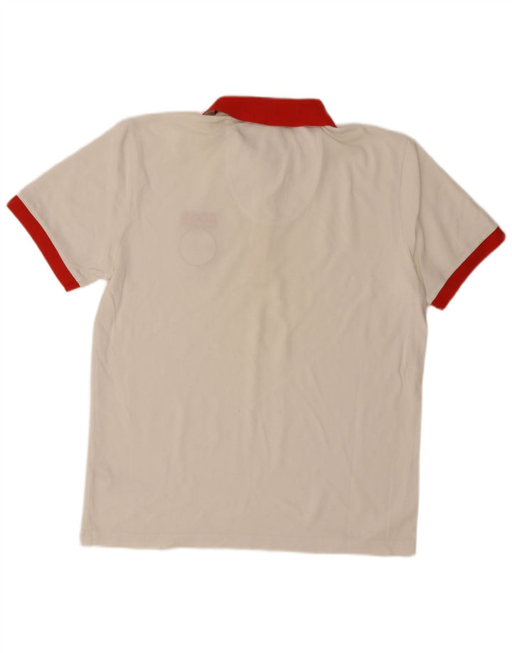 Hugo Boss Herre poloshirt Stor hvid Colourblock Bomuld