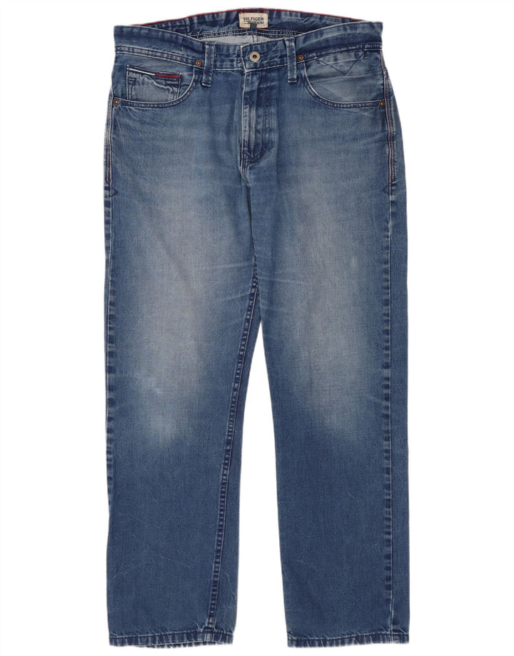 Tommy Hilfiger Herre Straight Jeans W32 L30 Blå Bomuld