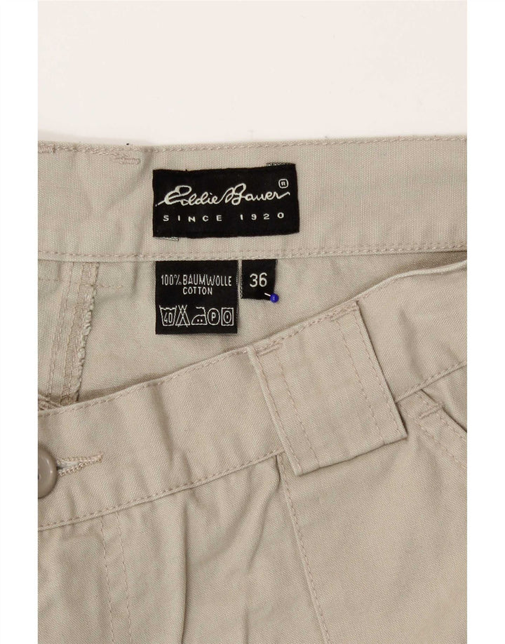 Eddie Bauer Herre Regular Cargo Shorts W36 Large Beige Bomuld