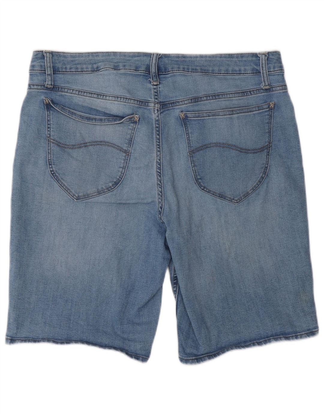 LEE Womens Riders Mid Rise Bermuda Denim Shorts W36 XL Blå