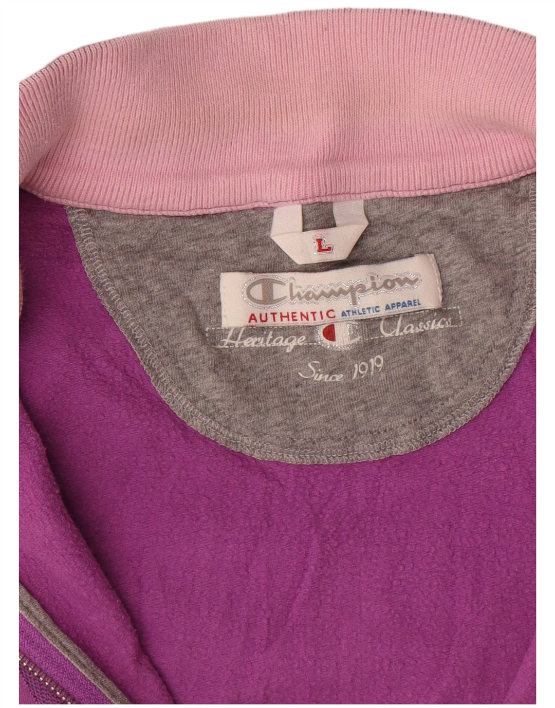 Champion Womens Heritage Classics Træningsdragt Topjakke UK 16 Large Pink