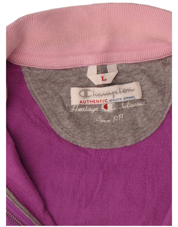 Champion Womens Heritage Classics Træningsdragt Topjakke UK 16 Large Pink