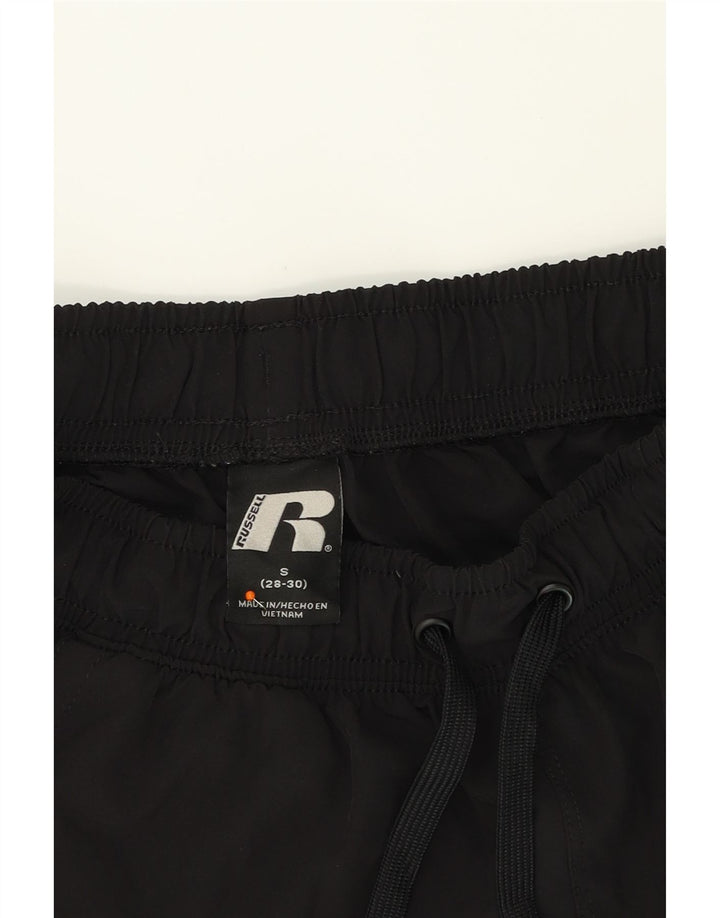 RUSSEL Mens Sport Shorts Small  Black Polyester Vintage RUSSEL and Second-Hand RUSSEL from Messina Hembry 