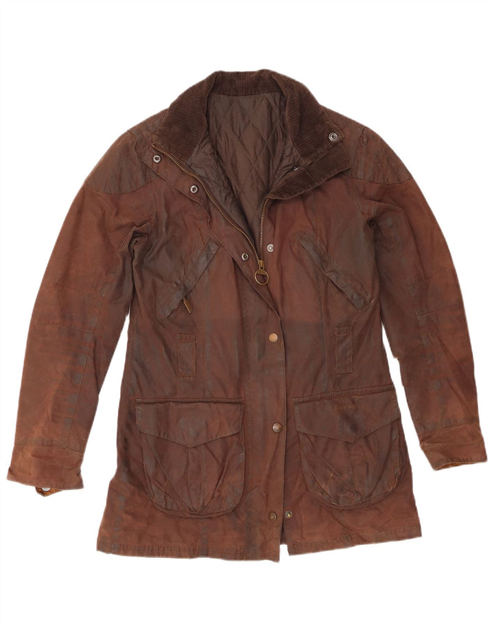 Barbour Womens vokset bomuldsjakke UK 8 Small Brown