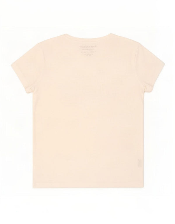 Calvin Klein Jeans Dame Grafisk T-Shirt Top UK 12 Medium Hvid Bomuld
