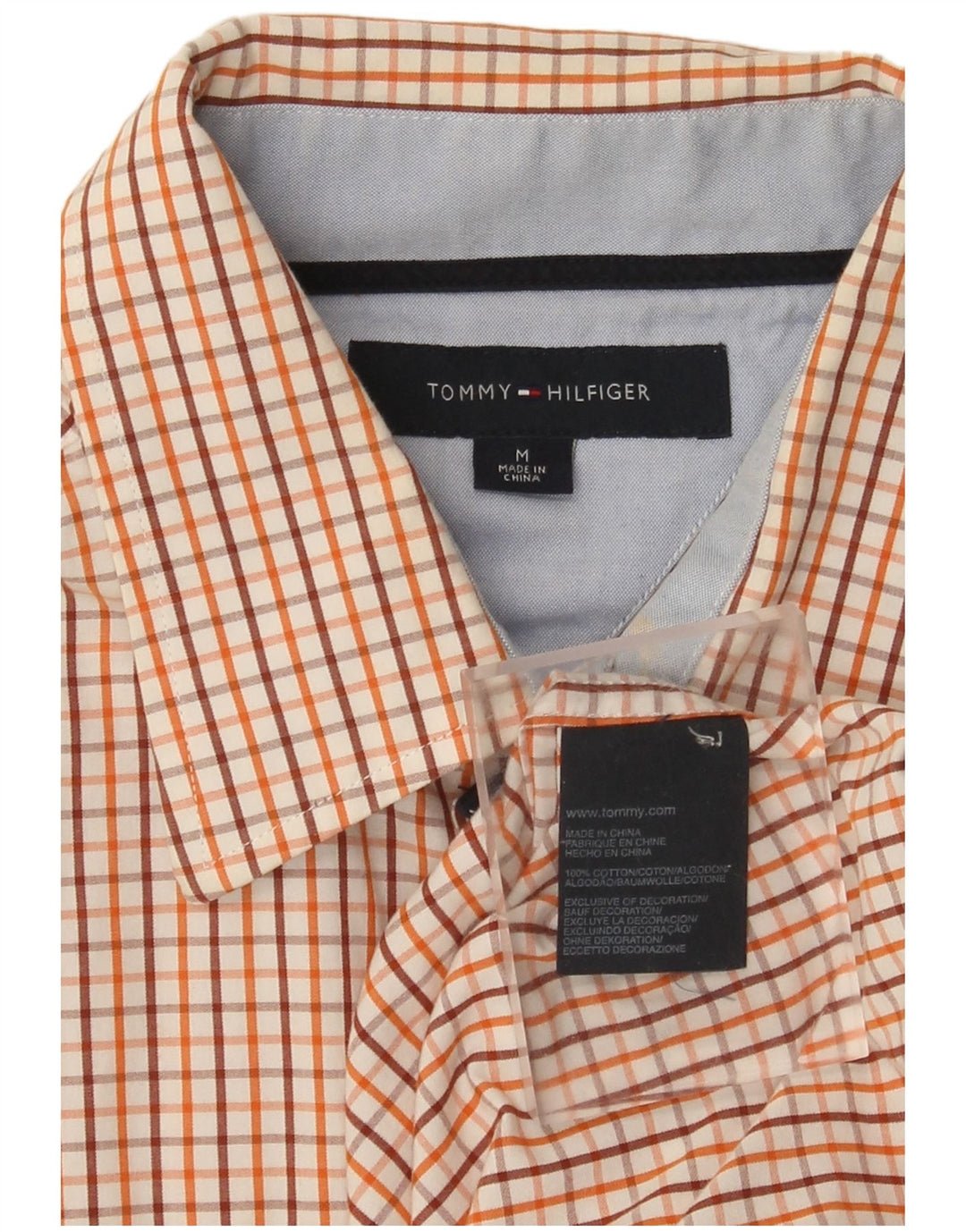 Tommy Hilfiger Herreskjorte Medium Flerfarvet ternet bomuld