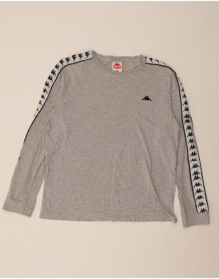 KAPPA Herre Grafisk Top Langærmet Stor Grå Colourblock Bomuld