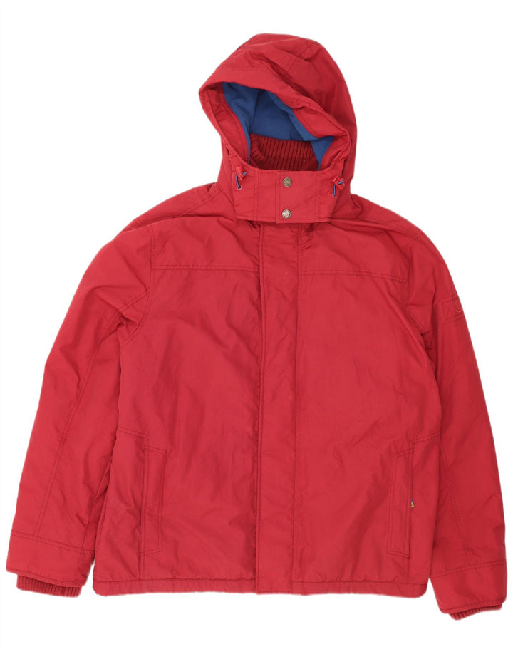 Fat Face Herre Hooded Windbreaker Jacket UK 44 2XL Rød Nylon