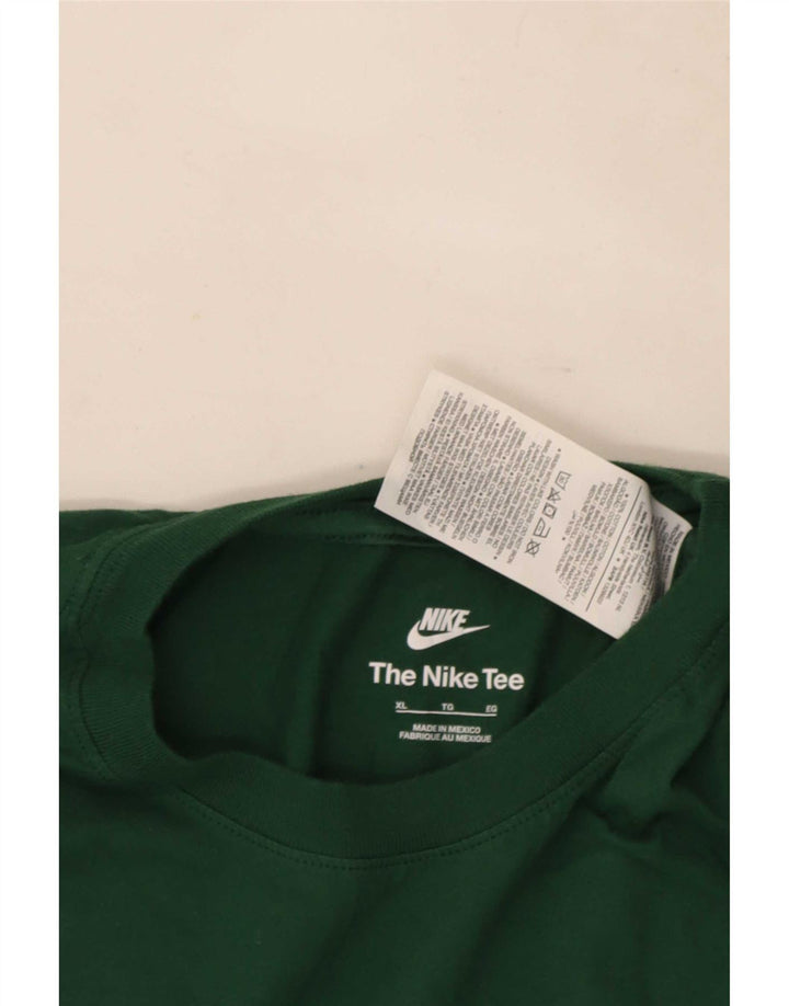 Nike T-shirt top til mænd XL Grøn bomuld