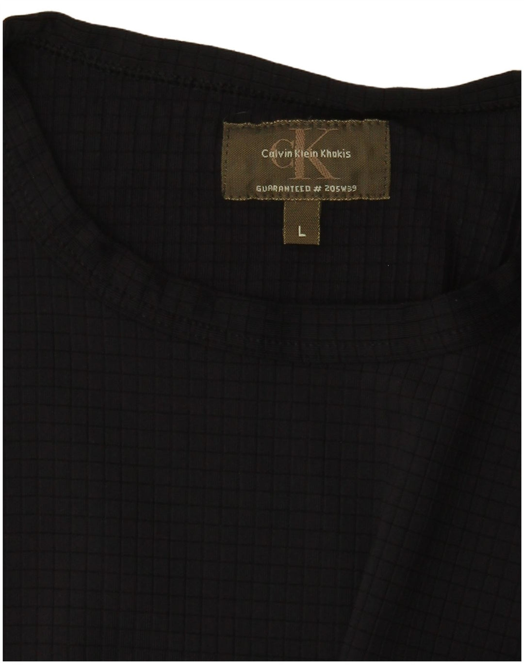 Calvin Klein Kvinder Khakis T-Shirt Top UK 14 Stor Sort