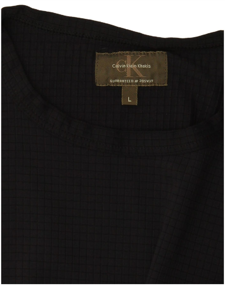 Calvin Klein Kvinder Khakis T-Shirt Top UK 14 Stor Sort