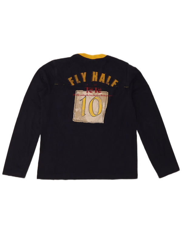 Champion Herre Muscle Graphic Top Langærmet Medium Navy Blue Colourblock