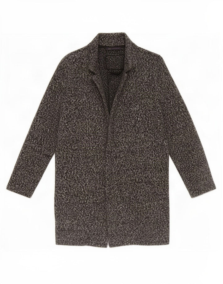 Marks & Spencer Dameoverfrakke UK 8 Small Grå Flecked Polyester