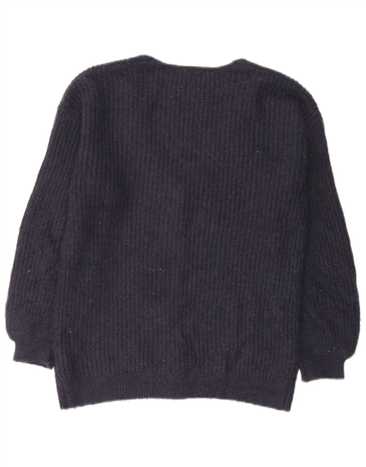 Marks & Spencer Dame Oversized Cardigan Sweater UK 10 Small Navy Blue