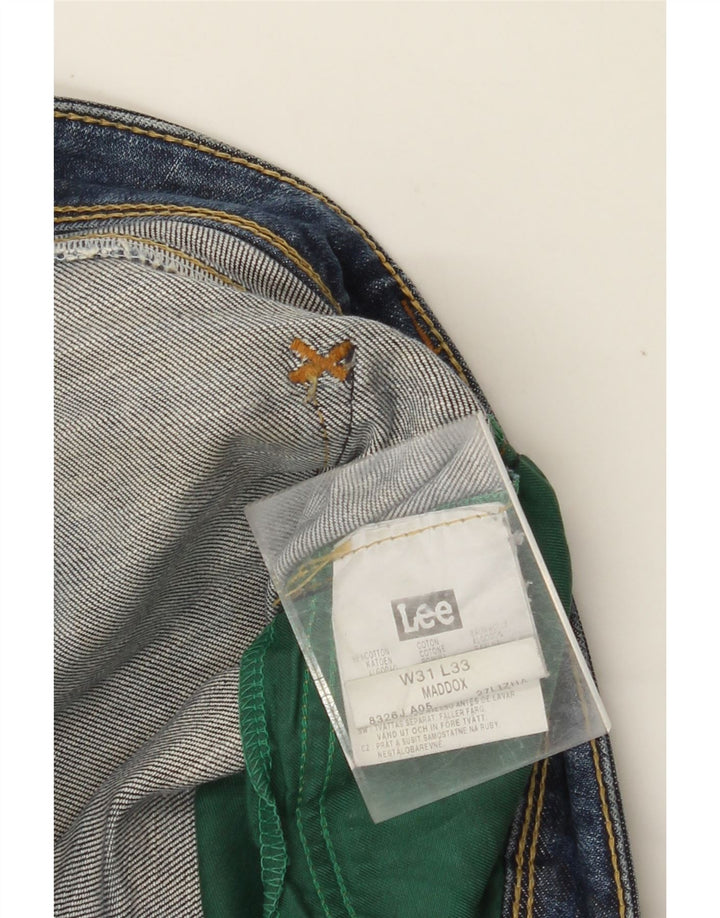 LEE Dame Maddox Straight Jeans W31 L33 Blå Bomuld