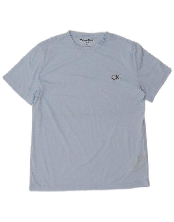 Calvin Klein Herre T-Shirt Top Lille Blå Polyester