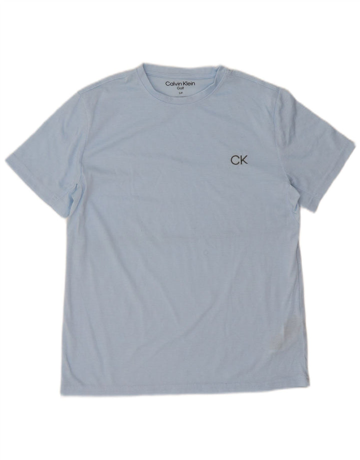 Calvin Klein Herre T-Shirt Top Lille Blå Polyester