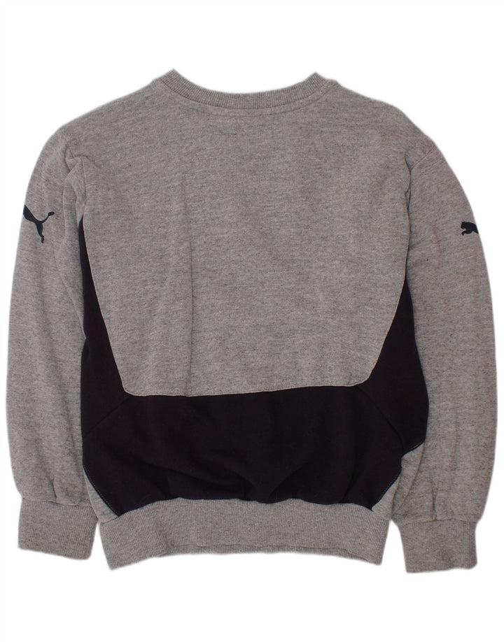 NIKE Grafisk Sweatshirt-trøje til drenge 9-10 år Grå Colourblock Bomuld