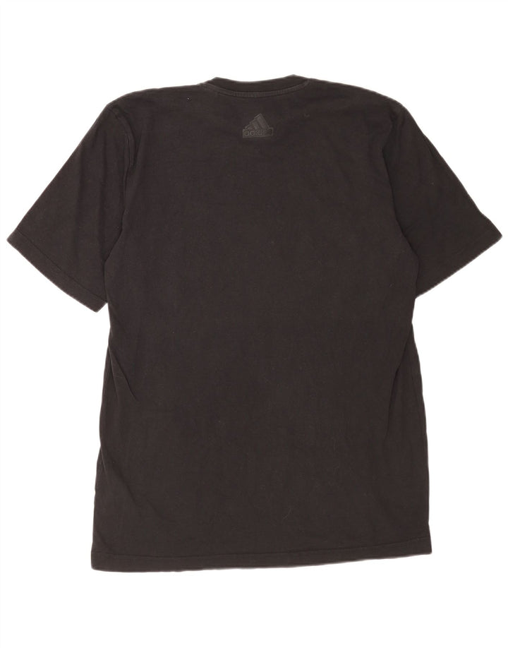 Adidas Herre Regular Fit Grafisk T-shirt Top Medium Sort Bomuld