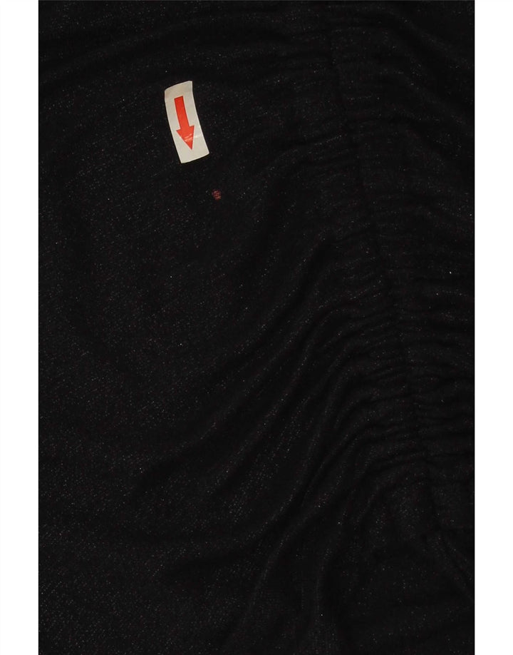 All Saints Dame Crop Top Langærmet UK 12 Medium Navy Blue Viscose