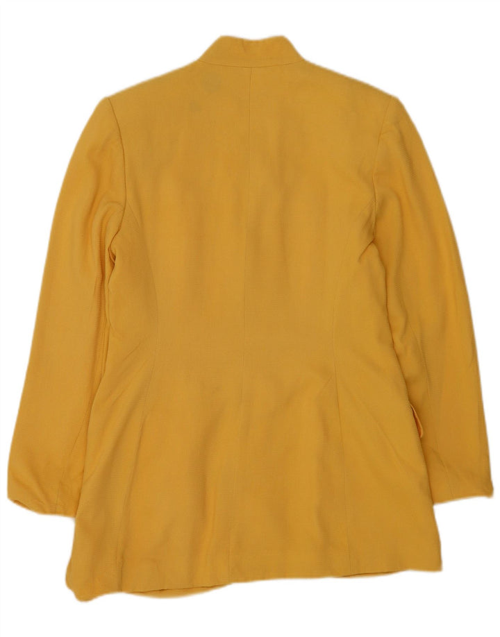Hobbs Dame Marilyn Anselm 6 Button Blazer Jacket UK 12 Medium Yellow Silke