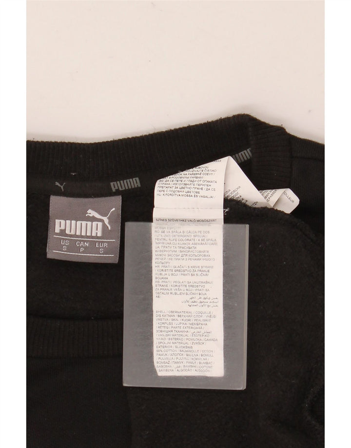 Puma Herre Sweatshirt Jumper Lille Sort Bomuld