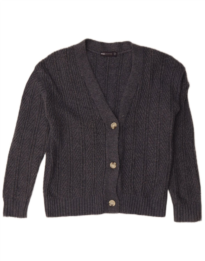 Marks & Spencer Dame oversized cardigan sweater UK 10 Small Grey