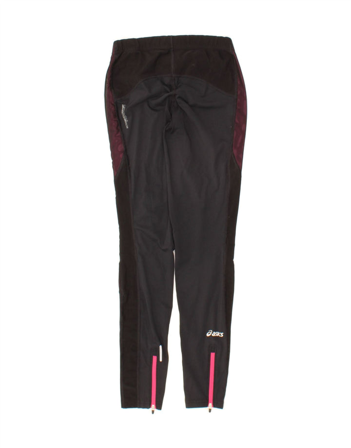 ASICS Womens Leggings UK 8 Small  Black Colourblock Polyester Vintage Asics and Second-Hand Asics from Messina Hembry 