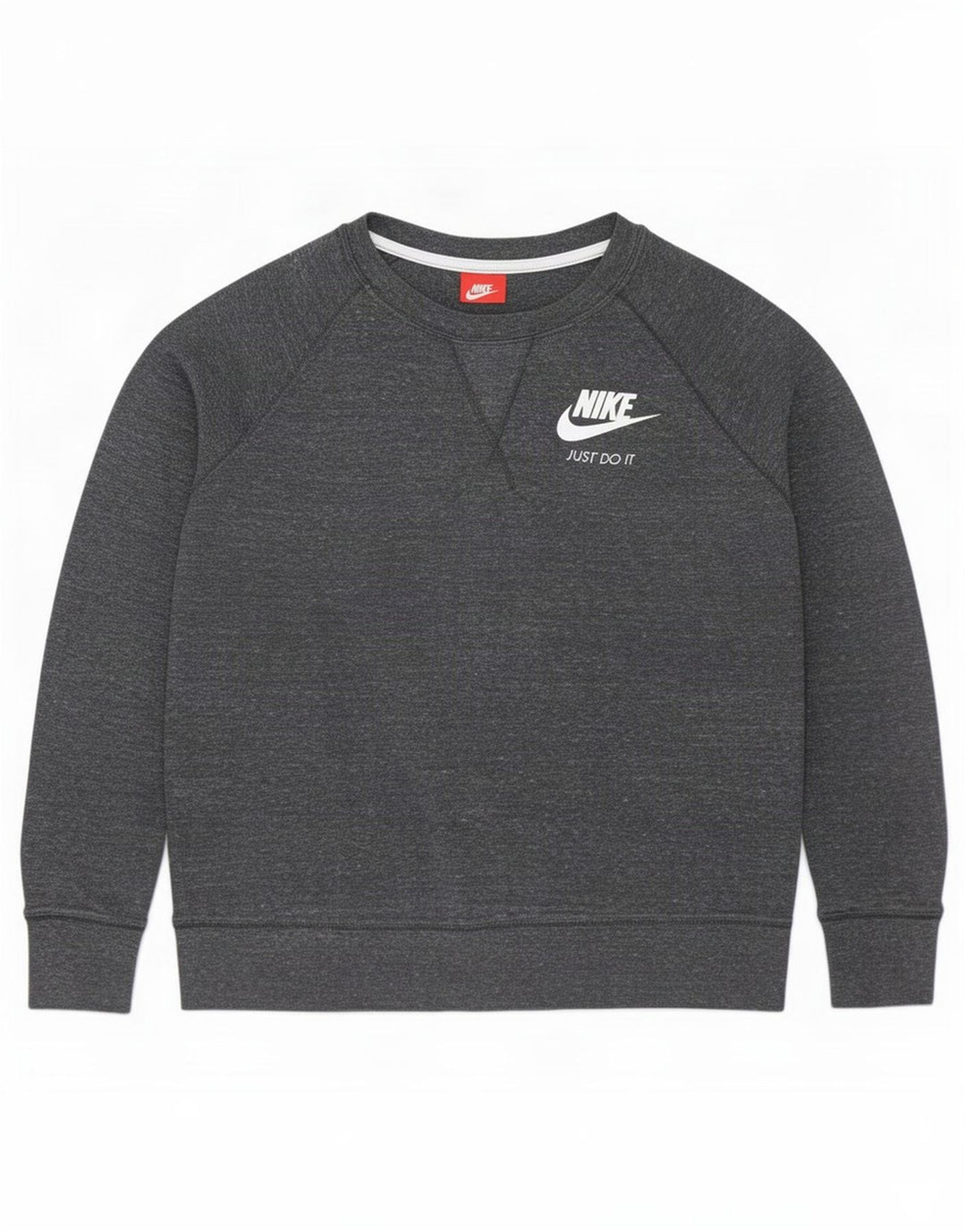 Nike Dame Sweatshirt Jumper UK 14 Medium Grey Flecked