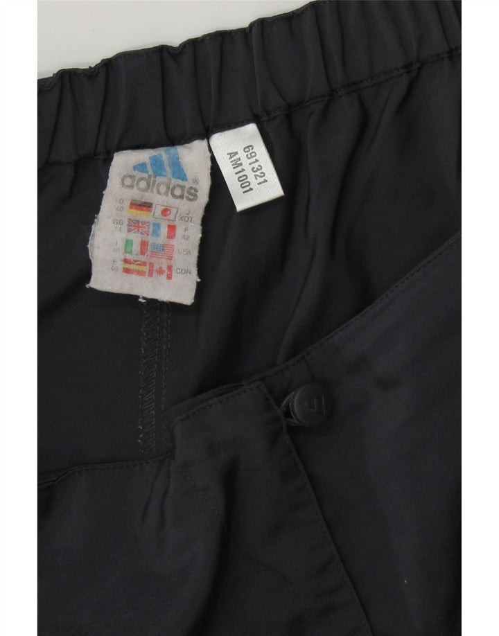 ADIDAS Womens Sport Shorts UK 14 Medium Navy Blue Vintage Adidas and Second-Hand Adidas from Messina Hembry 