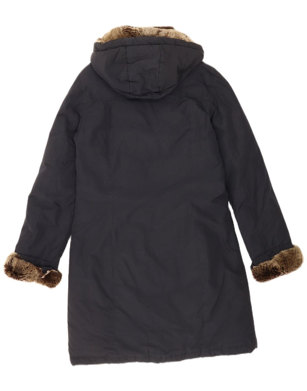 Woolrich Herre Hooded Polstret Frakke UK 38 Medium Navy Blue Bomuld