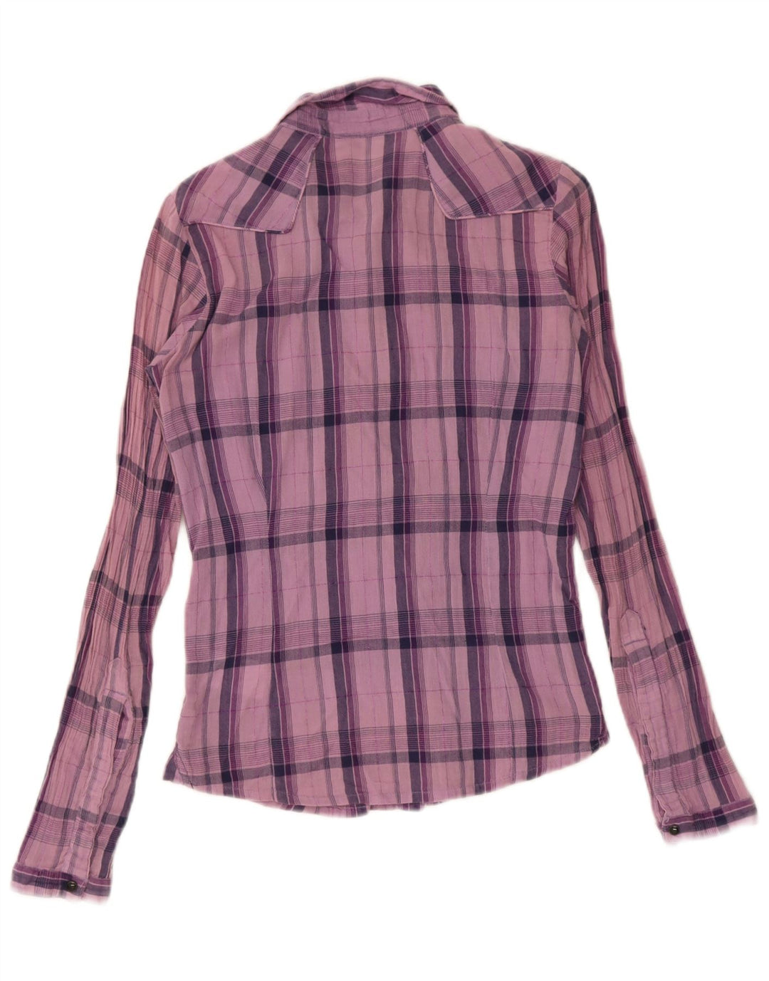 Lee Dameskjorte UK 10 Lille Lilla Plaid Bomuld