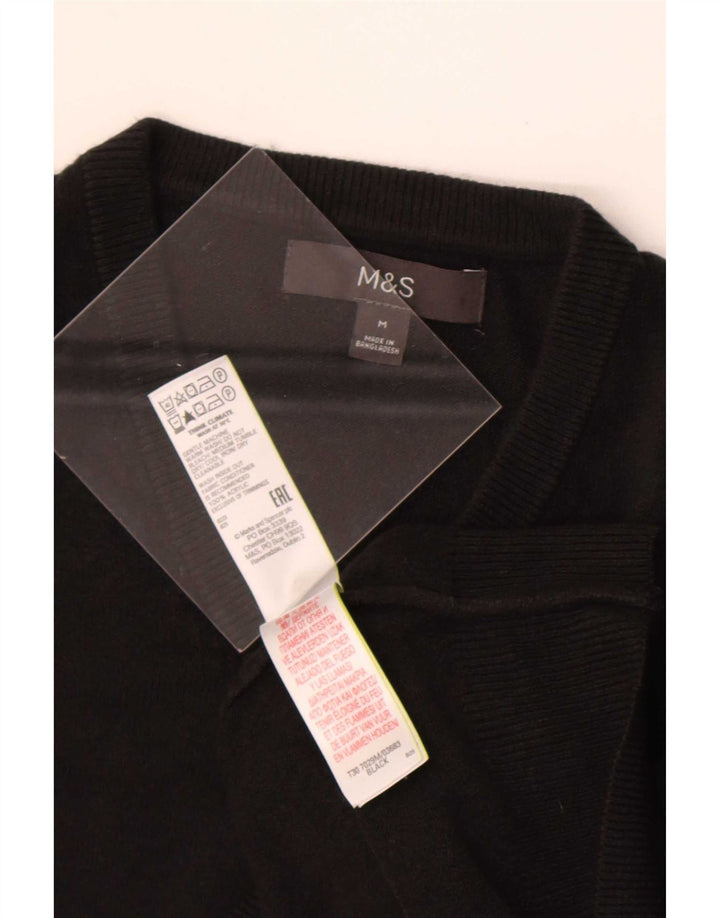 Marks & Spencer Herre V-hals sweater Medium Sort Akryl