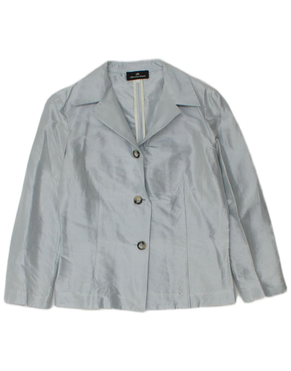 Alberto Biani Dame 3-knaps 2-delt nederdelsæt IT 42 Medium W26 Blå Silke