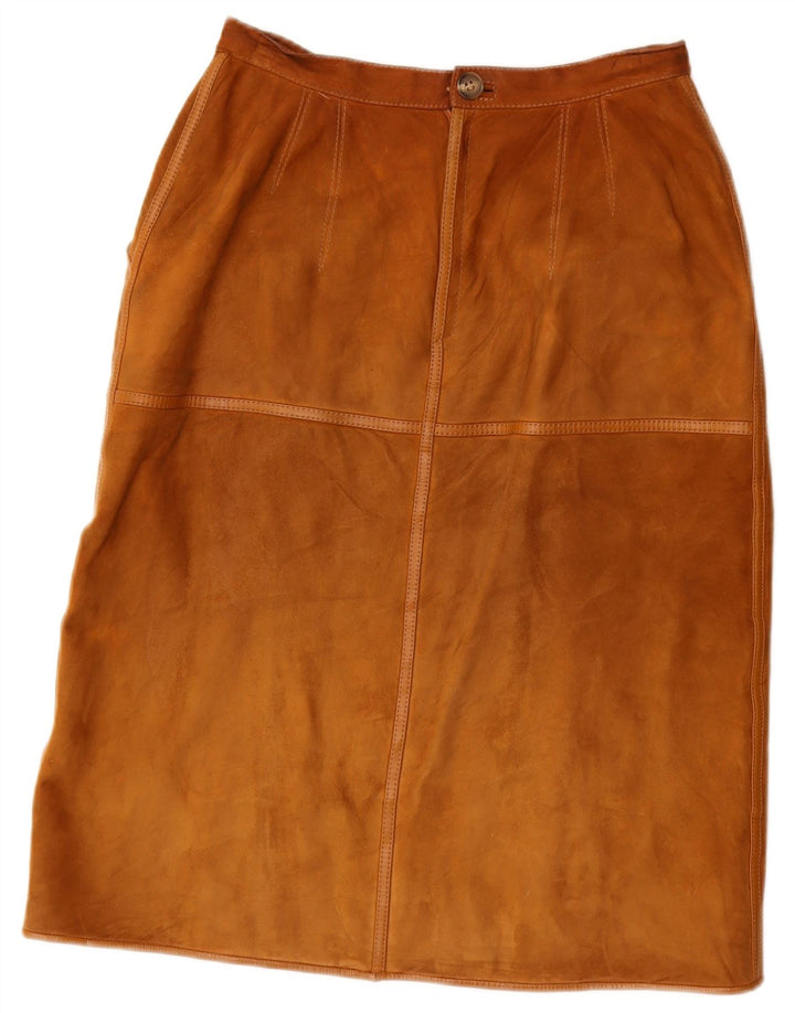 Lesy Dame Ruskindsnederdel IT 46 Large W27 Brunt Læder