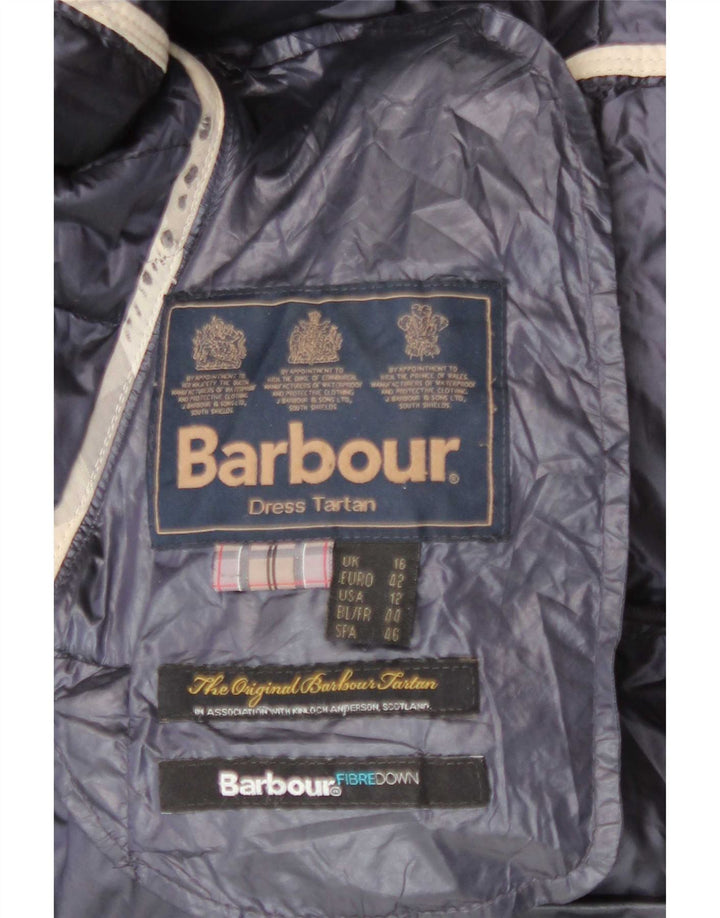 Barbour Dame Polstret Jakke UK 16 Large Navy Blue