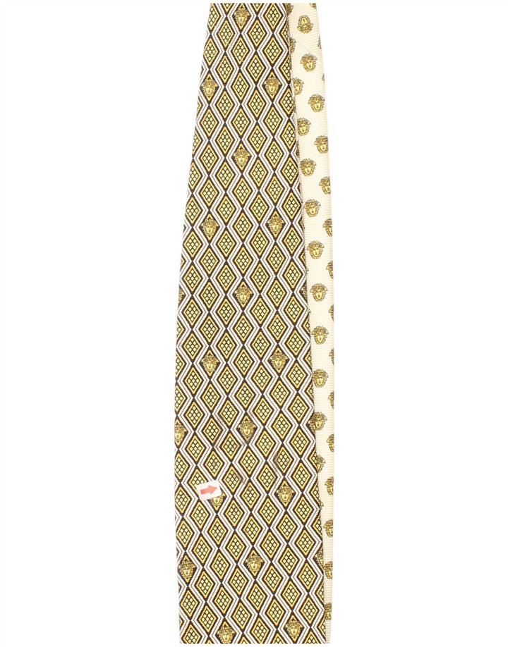Gianni Versace Herre slips One Size Gul Geometrisk Silke Designer